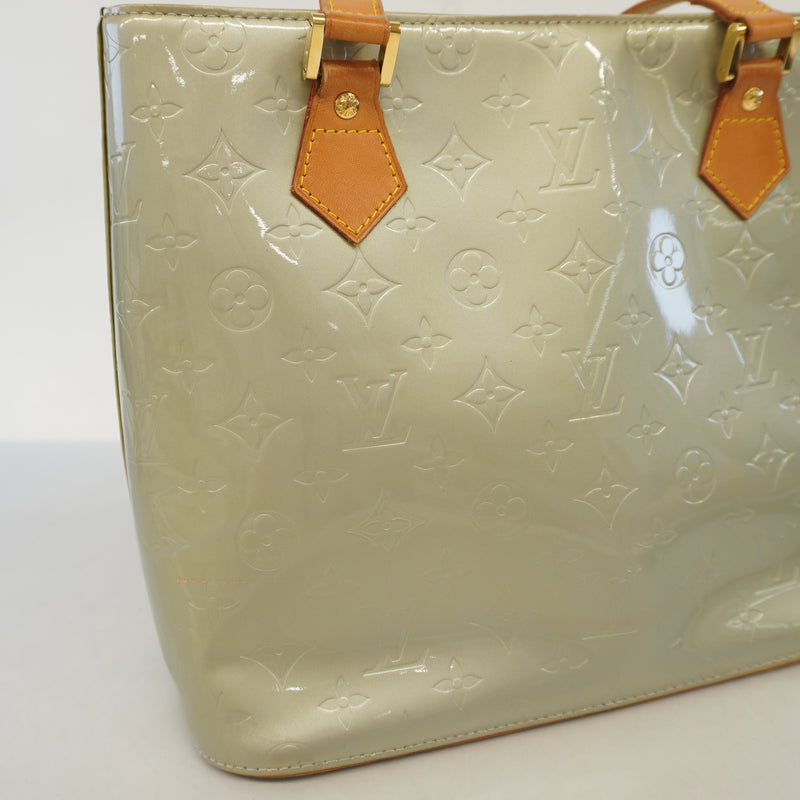 Auth Louis Vuitton Monogram Vernis Houston M91053 Womens Tote Bag Gris