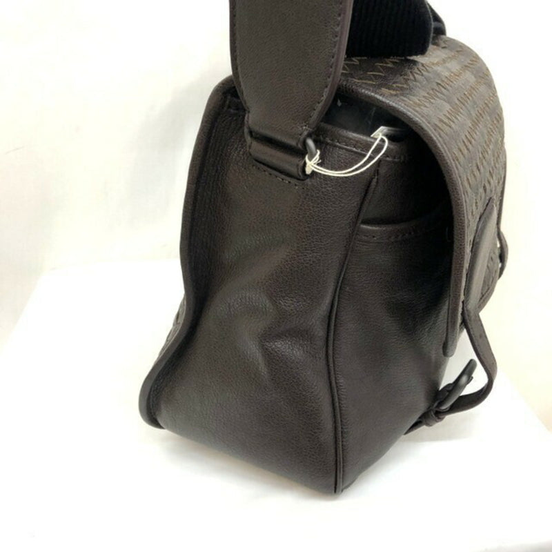 BOTTEGA VENETA messenger bag 355782 VAKB1 2066 Gardena buffalo leather brown intrecciato shoulder mens