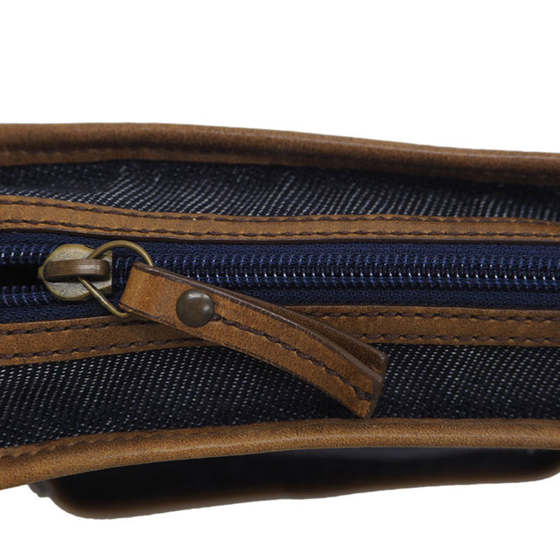 FENDI Fendi denim shoulder bag 7VA152 navy
