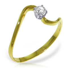 0.15 Carat 14K Solid Yellow Gold Memory Of Night Diamond Ring