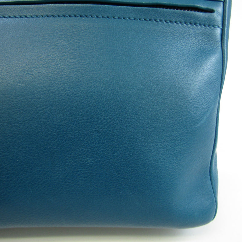 Bvlgari 39394 Women's Leather Handbag,Shoulder Bag Blue