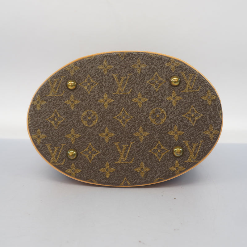 Auth Louis Vuitton Monogram Petit Bucket M42238 Womens HandbagTote Bag