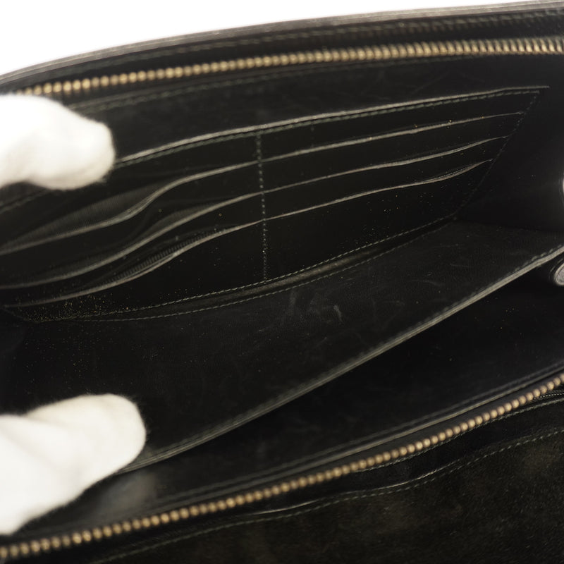Auth Gucci Shoulder Bag Sherry 001 3248 Patent Leather Black