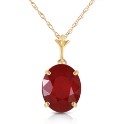 3.5 Carat 14K Solid Yellow Gold Not Just Seduction Ruby Necklace