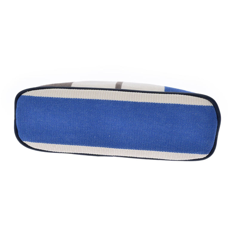 HERMES Hermes Bored Pouch Mini Rayur Locabal Etup / Azul Ladies 100% Cotton