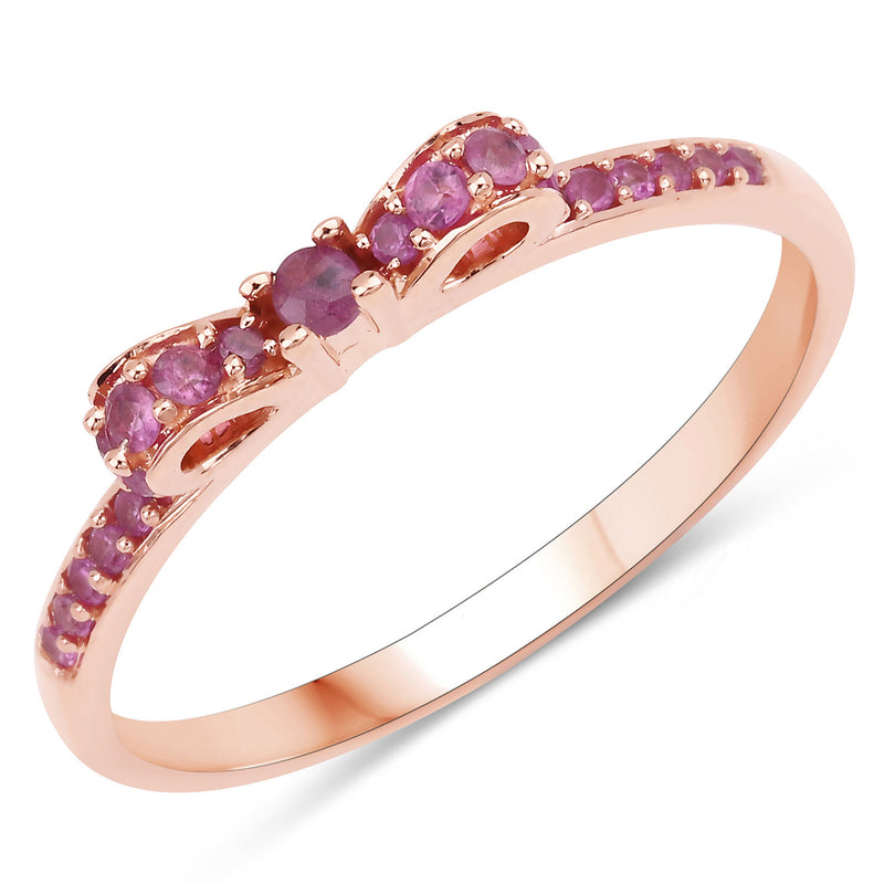 0.32 Carat Genuine Ruby 14K Rose Gold Ring