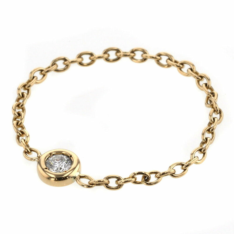 Christian Dior Ring Mimiwi Diamond 1P SOU95001 K18 Yellow Gold No. 9 Ladies
