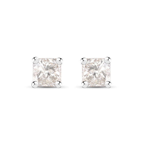 0.19 Carat Genuine Champagne Diamond .925 Sterling Silver Earrings