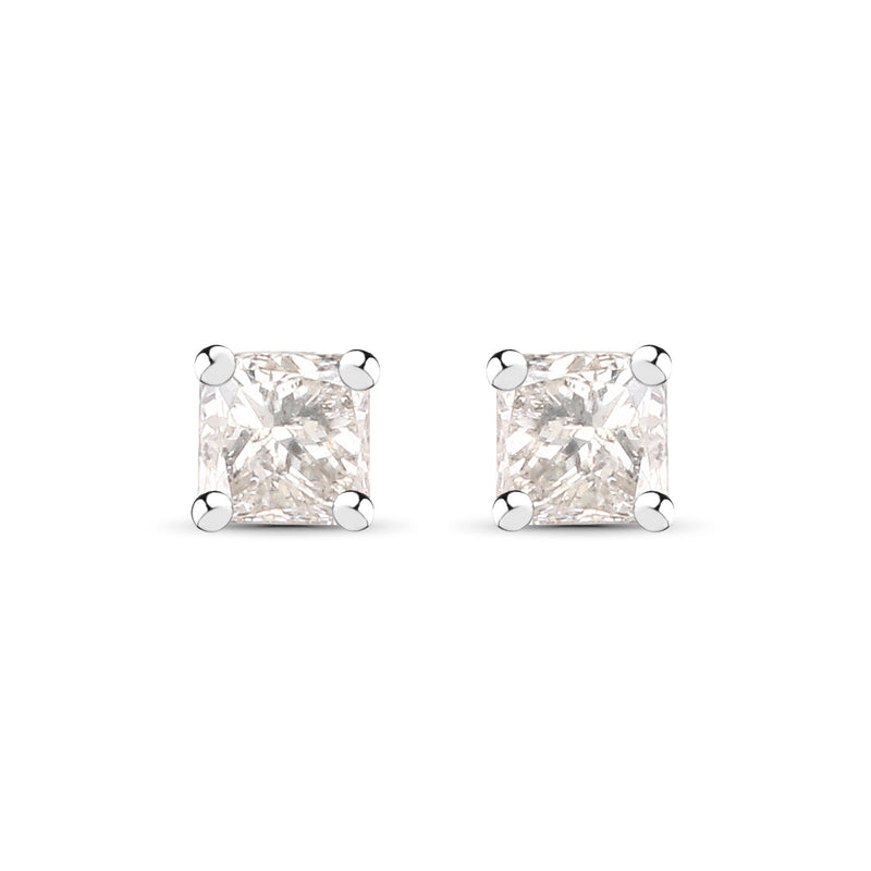 0.19 Carat Genuine Champagne Diamond .925 Sterling Silver Earrings