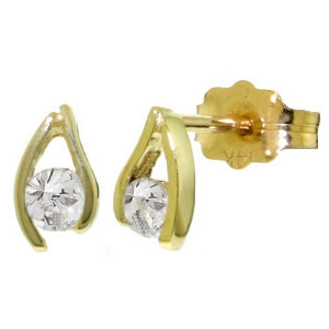 Dazzling 0.2 Carat 14K Solid Yellow Gold Celestial Diamond Earrings