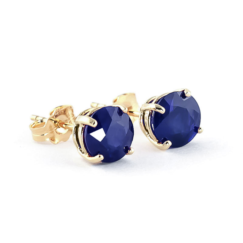 3.3 Carat 14K Solid Yellow Gold Once Upon A Love Sapphire Earrings