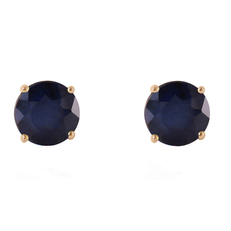 3.3 Carat 14K Solid Yellow Gold Once Upon A Love Sapphire Earrings