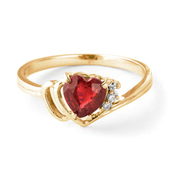 1.02 Carat 14K Solid Yellow Gold Dazzling Dazzler Ruby Diamond Ring