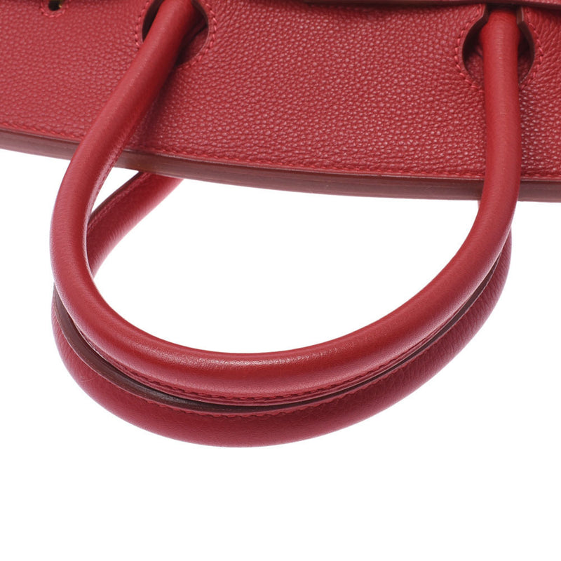 HERMES Hermes Birkin 35 Rouge Biff  E engraved around 2001 Unisex Togo handbag