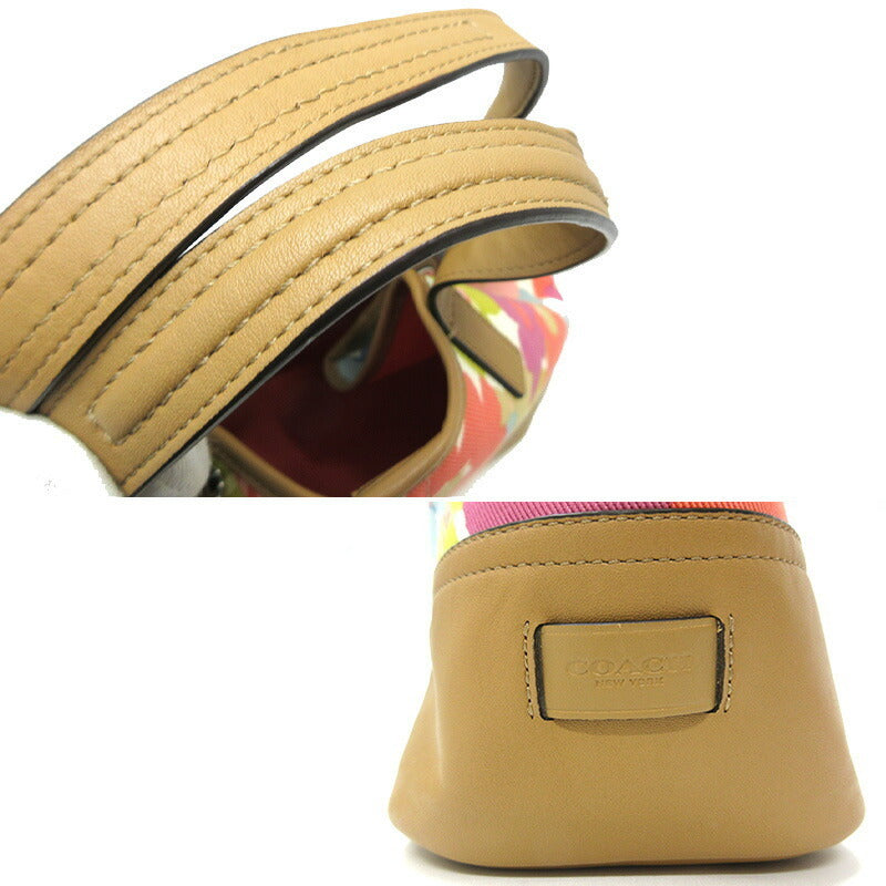 COACH Coach F28287 Shoulder Bag Flower Canvas Leather Ladies