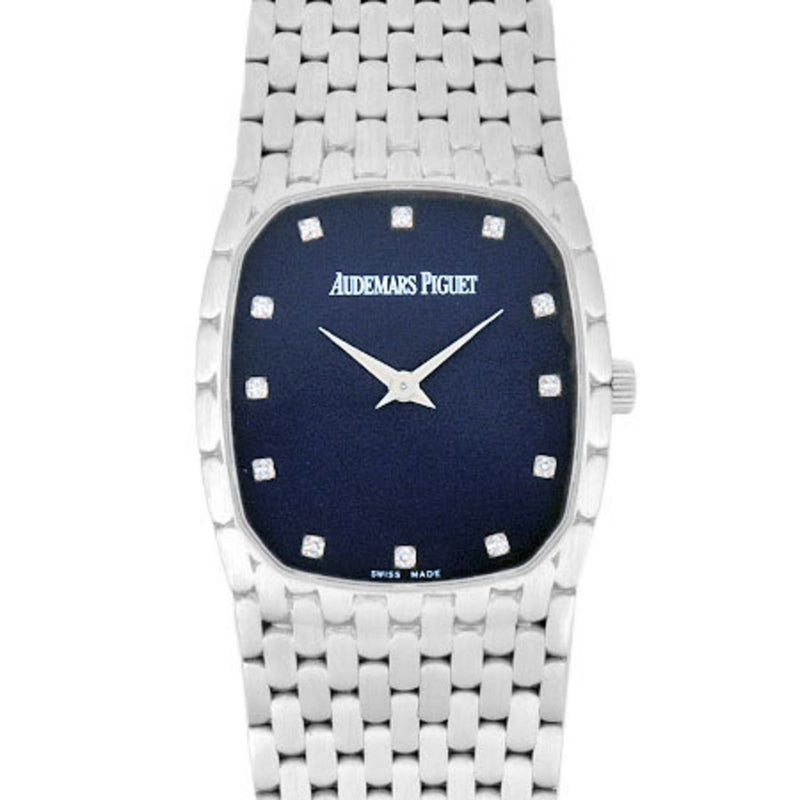 AUDEMARS PIGUET Cobra 12P Diamond K18WG Mens Manual Winding Watch Navy Dial 14579BC.G.1116BC