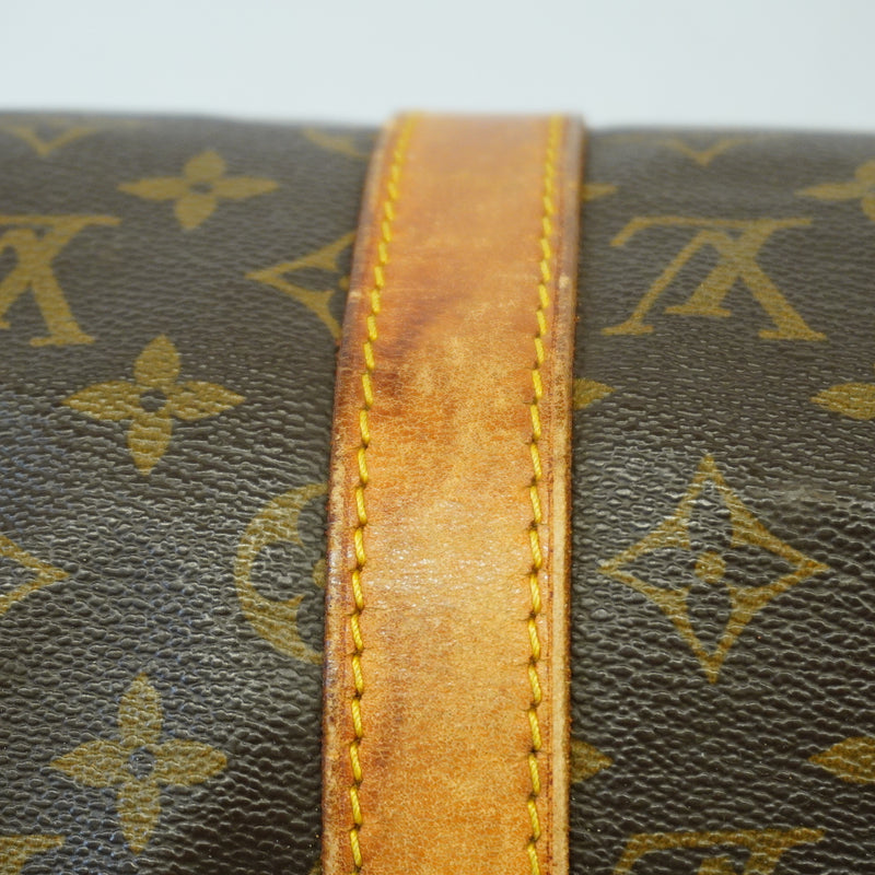 Auth Louis Vuitton Boston Bag Monogram Keepall Bandolier 50 M41416 Unisex