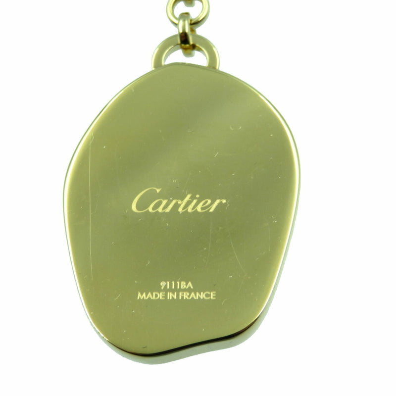 Cartier Decor CC Keychain Keyring Charm Gold Metal 0149Cartier