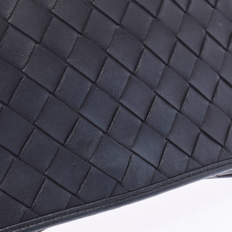 BOTTEGA VENETA Intrecciato Black Unisex Leather Shoulder Bag