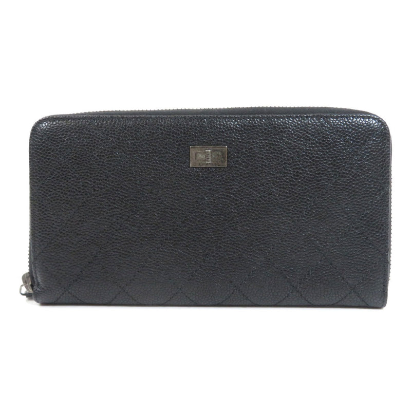 Chanel Stitch Long Wallet Caviar Skin Ladies