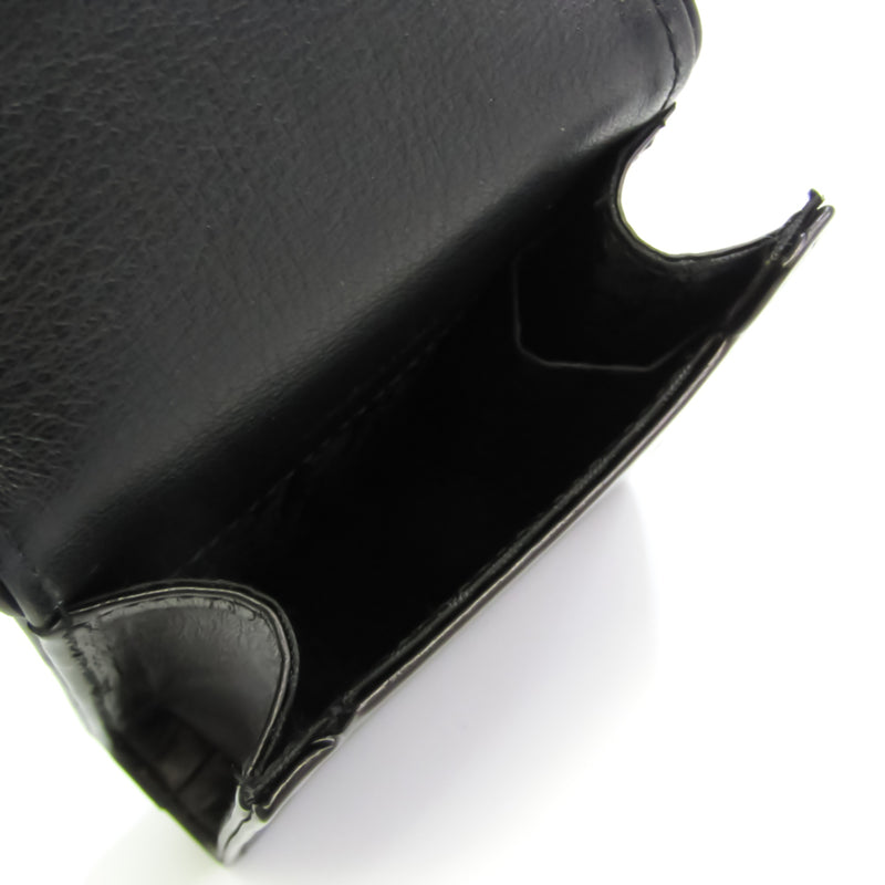 Christian Dior Belt Pouch Unisex Leather Pouch Black