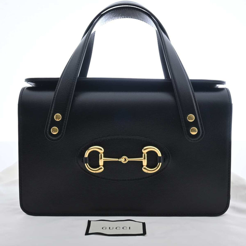 Gucci Horsebit Womens Leather Handbag Black