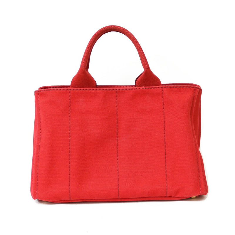 Prada Handbag Shoulder Bag Kanapatoto Red Ladies Canvas