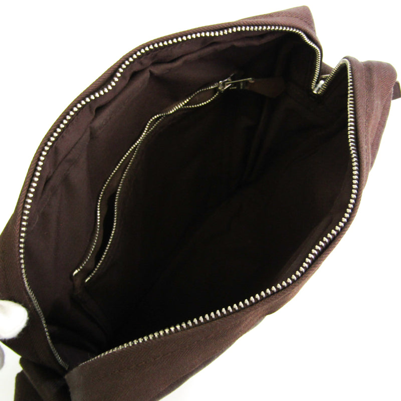 Hermes Acapulco Pochette Acapulco Unisex Nylon,Leather Shoulder Bag Havane