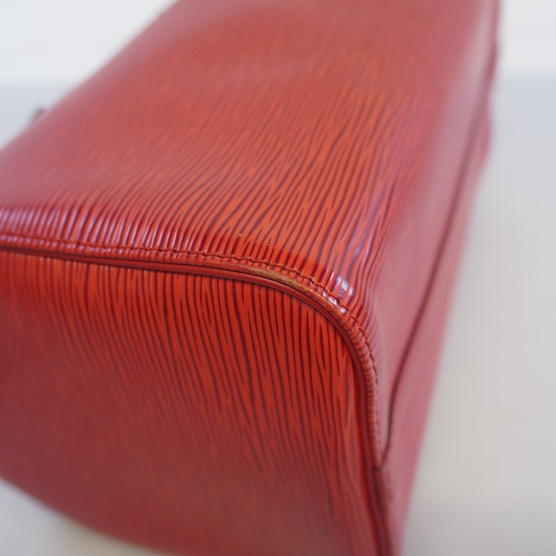 Auth Louis Vuitton Handbag Epi Speedy 25 M43017 Castilean Red