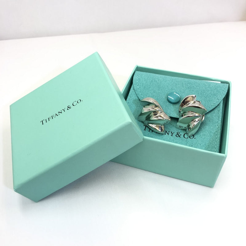 TIFFANY & Co. Tiffany Earrings Silver Leaf Motif 925 Ladies