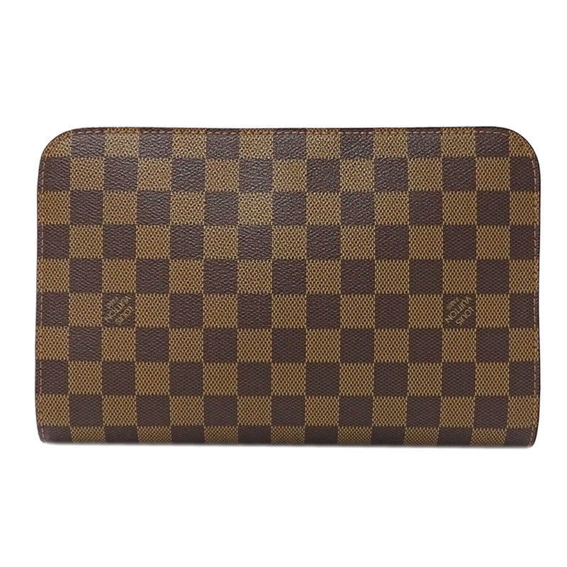 Louis Vuitton N51993 MenWomen Clutch Bag BrownDamier CanvasEbeneGalle