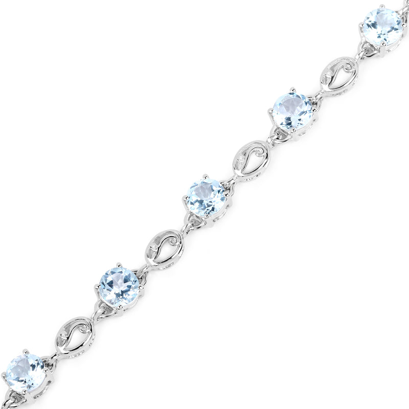 10.50 Carat Genuine Blue Topaz Sterling Silver Bracelet