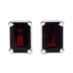 1.60 Carat Genuine Garnet Sterling Silver Earrings