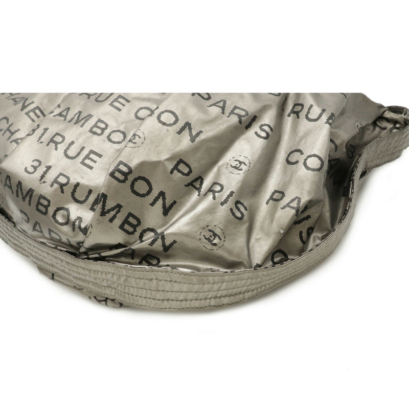 CHANEL Unlimited Shoulder Bag Nylon Silver Black 6532