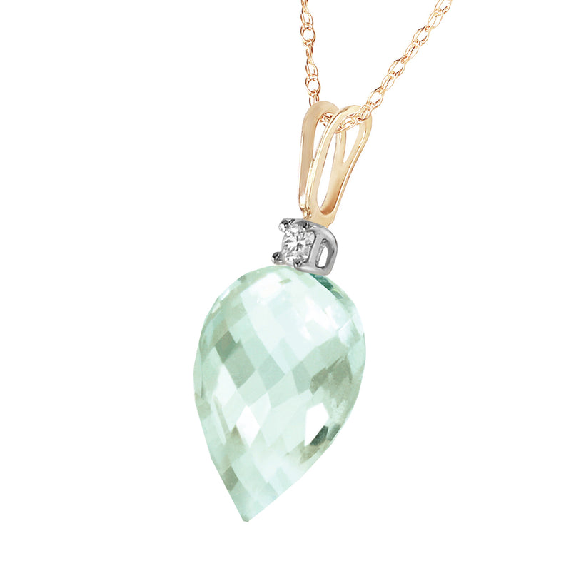 9.55 Carat 14K Solid Yellow Gold Temptations Green Amethyst Necklace