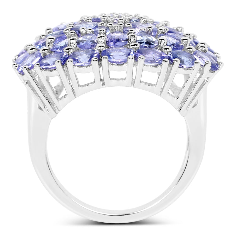 5.93 Carat Genuine Tanzanite .925 Sterling Silver Ring