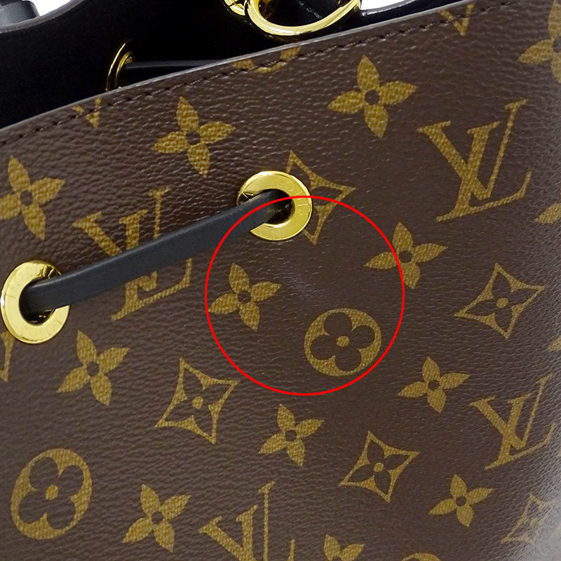 Louis Vuitton LOUIS VUITTON Bag Monogram Ladies Shoulder 2way Neo Noe M44020 Noir Brown Black Drawstring Type