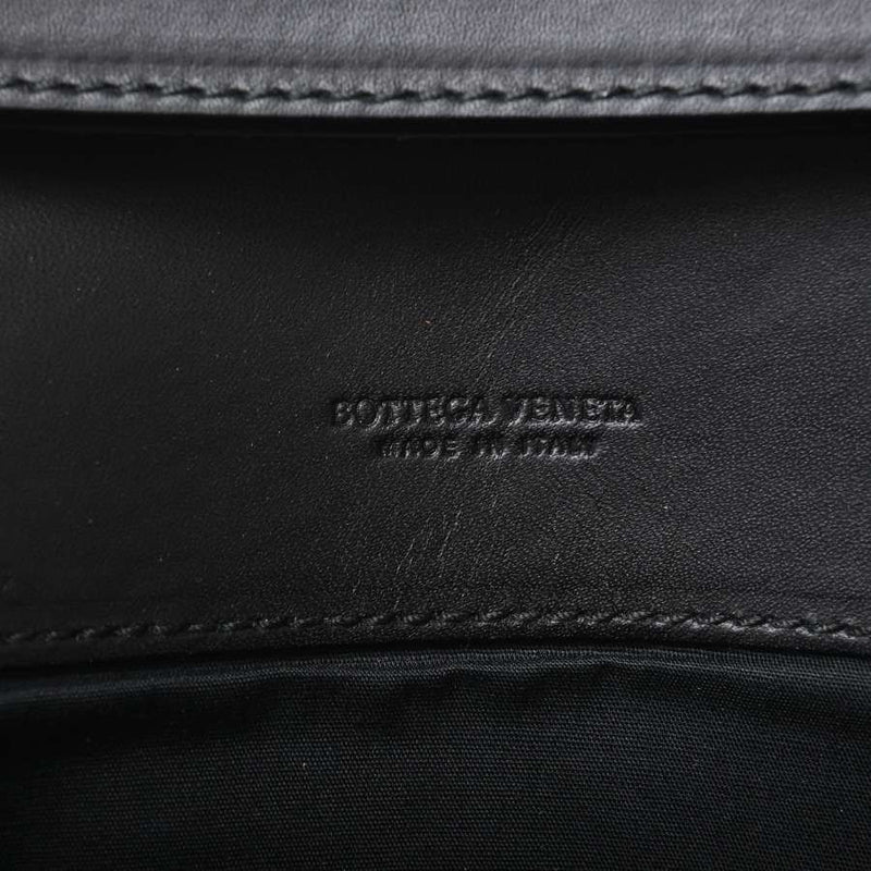 Bottega Veneta Intrecciato Leather Clutch Bag Black