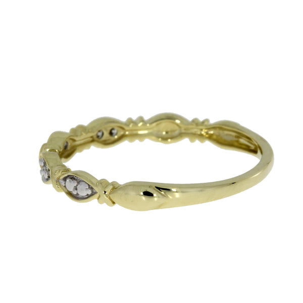 .06ct Diamond stackable band set 10KT Yellow Gold