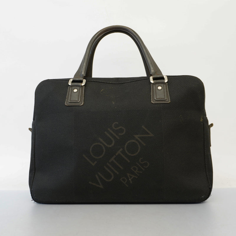 Auth Louis Vuitton Damier Geant Associate PM N58038 Mens Briefcase Noir