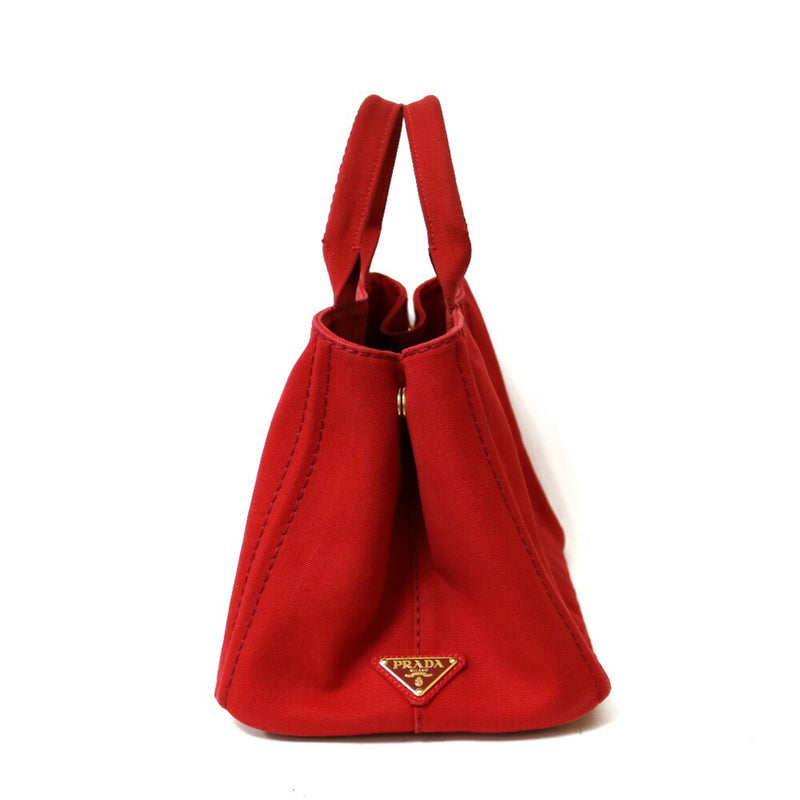 Prada Handbag Shoulder Bag Kanapatoto Red Ladies Canvas