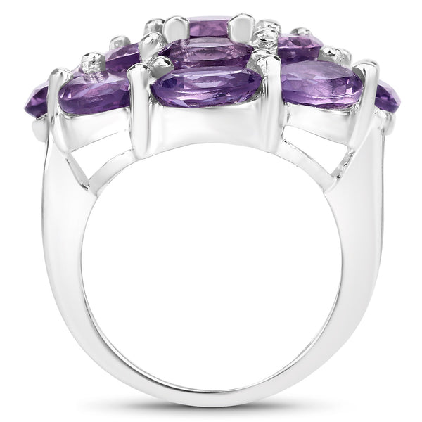9.28 Carat Genuine Amethyst .925 Sterling Silver Ring