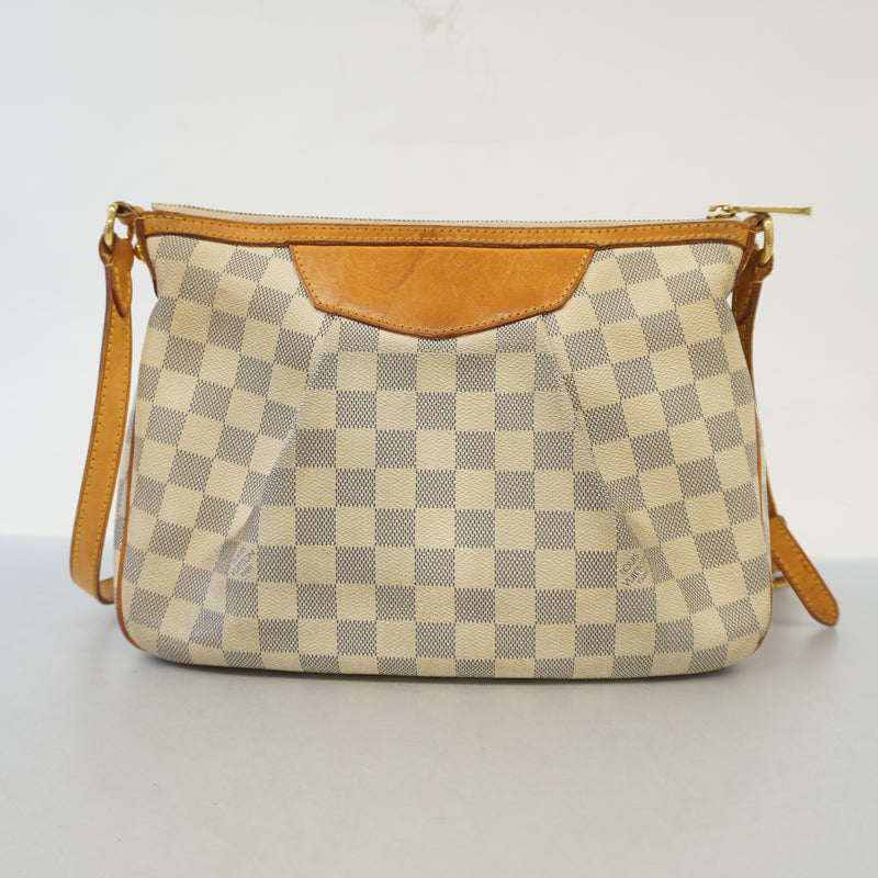 Auth Louis Vuitton Shoulder Bag Damier Azur Siracusa PM N41113