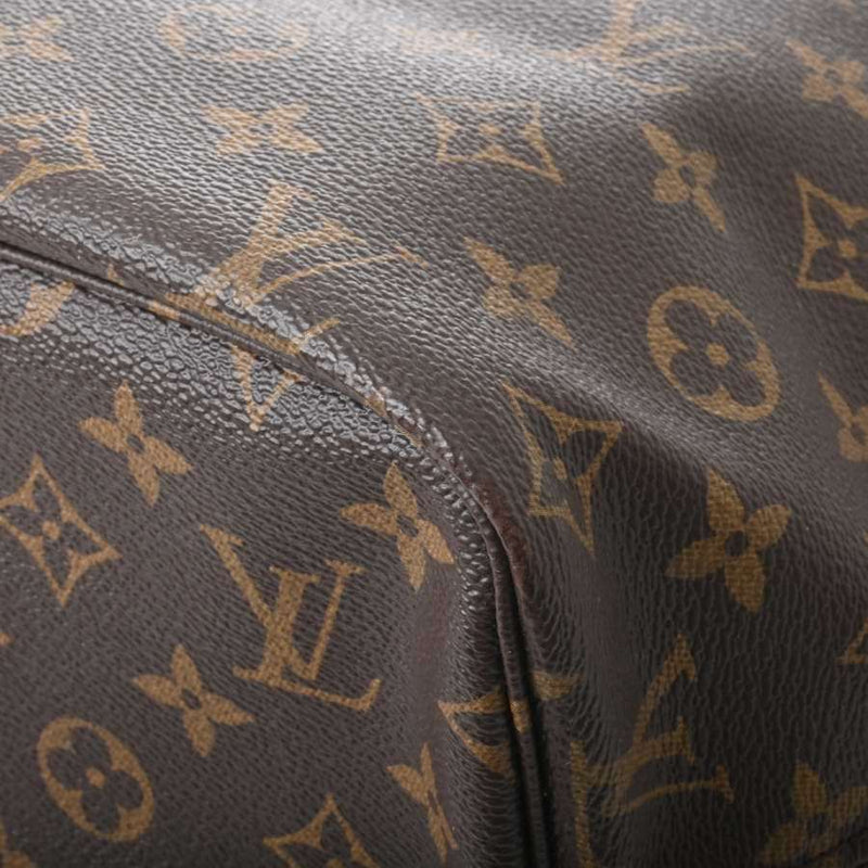 LOUIS VUITTON Monogram Neverfull MM Tote Bag Brown PVC Leather