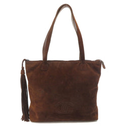 Chanel Coco Mark Tote Bag Suede Ladies