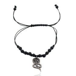 Sapphire Onyx 925 Silver Snake Charm Mac18ke Bracelet Jewelry