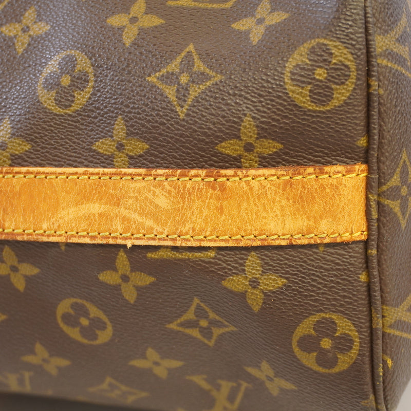 Auth Louis Vuitton Boston Bag Monogram Flanelly 50 M51116