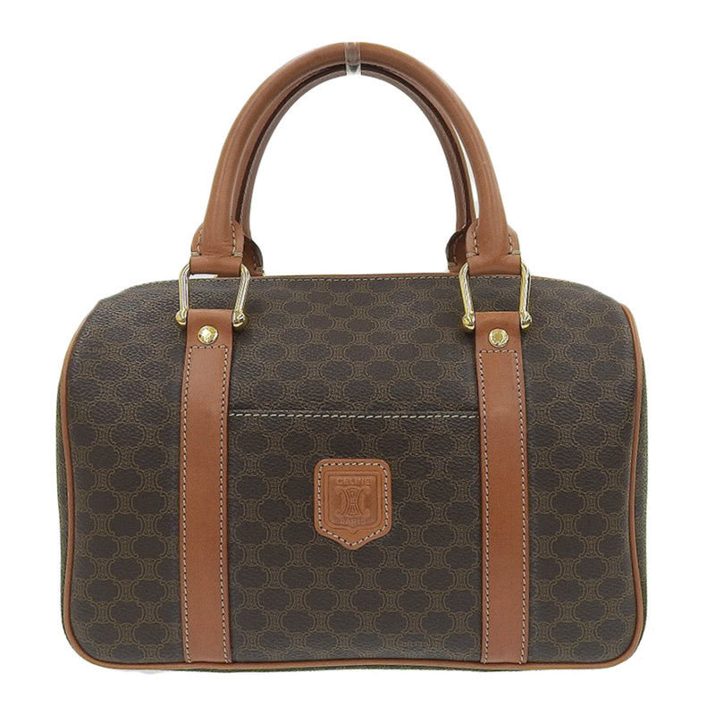 Celine Macadam Boston Bag Macadam Womens PVC Boston BagHandbag Brown