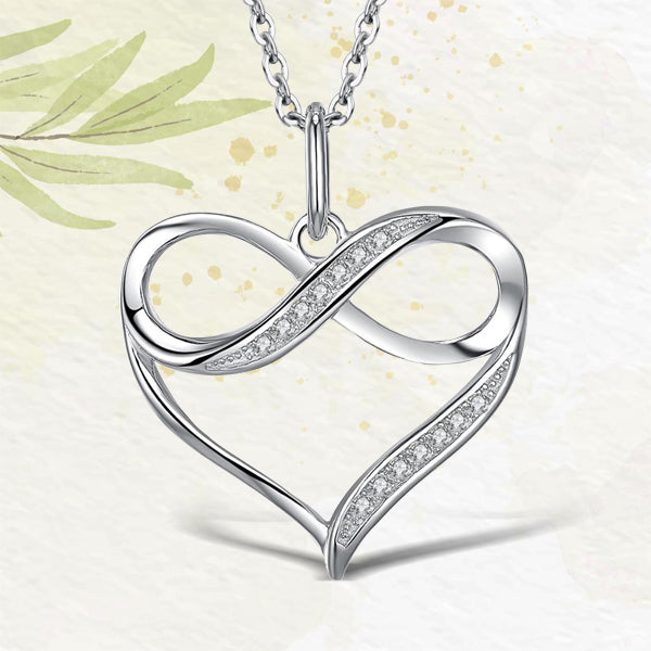 925 Sterling Silver Infinity Love Heart Pendant
