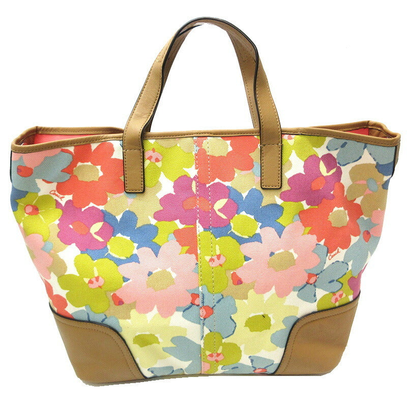 COACH Coach F28287 Shoulder Bag Flower Canvas Leather Ladies